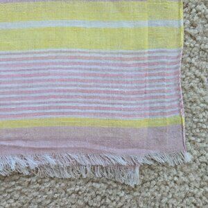 GAP Linen Cotton Scarf Pink Yellow